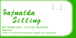 hajnalka silling business card